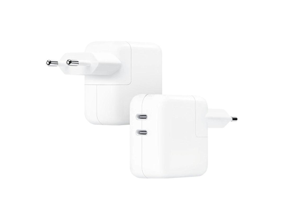 Apple 35W Dual USB-C Port Power Adapter - White
