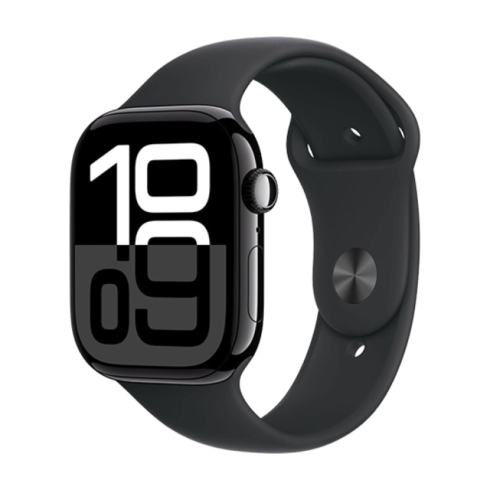 Watch Apple Watch Series 10 (2024) LTE 46mm Jet Black Aluminium Case with Sport Band - Black