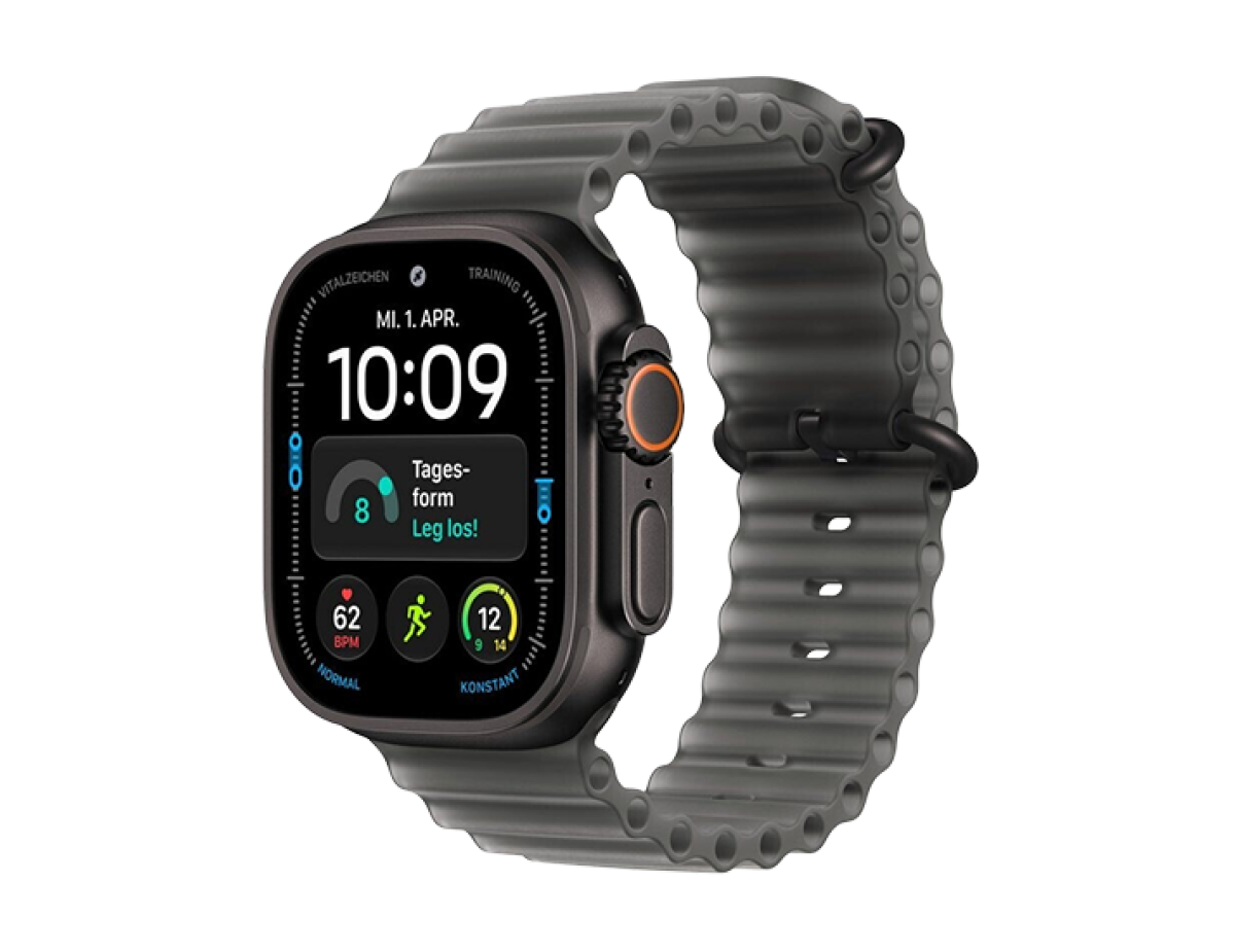 Watch Apple Watch Ultra 4 (2026) 5G 49mm Black Titanium Case with Translucent Black Ocean Band - Black Watch Apple Watch Ultra 4 (2026) 5G 49mm Black Titanium Case with Translucent Black Ocean Band - Black