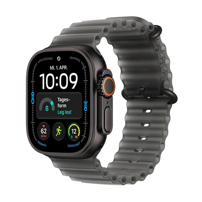 Watch Apple Watch Ultra 4 (2026) 5G 49mm  Black Titanium Case with Translucent Black Ocean Band - Black