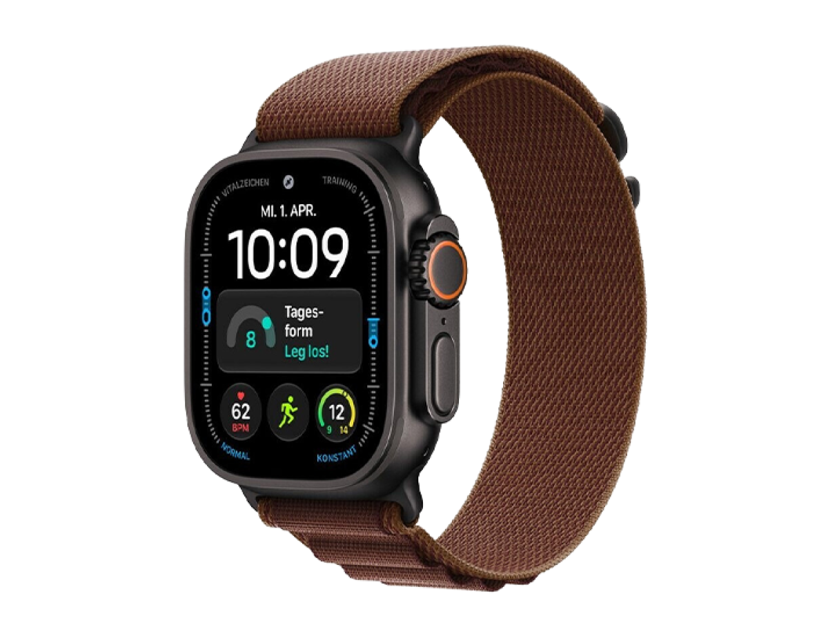 Watch Apple Watch Ultra 4 (2026) 5G 49mm  Black Titanium Case with Burgundy Alpine Loop M - Black