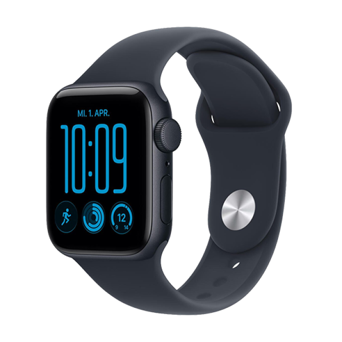 Watch Apple Watch SE 3 (2026) GPS 40mm Midnight Aluminium Case with Navy Blue Sport Band S/M - Midnight