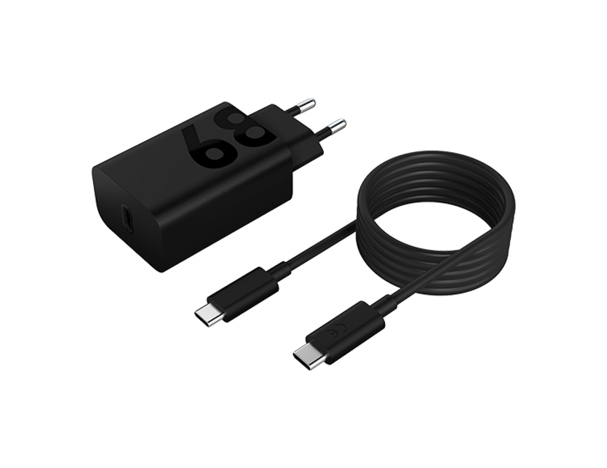 Lenovo 68W USB-C Adapter with Cable - Black