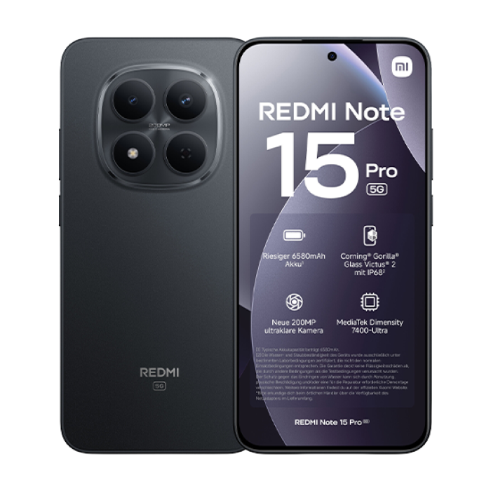 Xiaomi Redmi Note 15 Pro 5G Dual Sim 8GB RAM 256GB - Black Xiaomi Redmi Note 15 Pro 5G Dual Sim 8GB RAM 256GB - Black