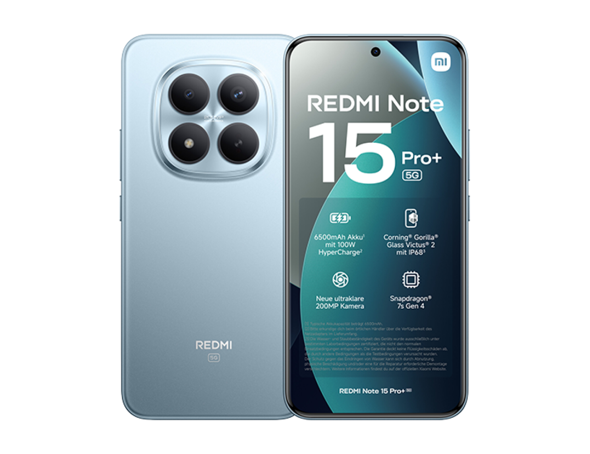 Xiaomi Redmi Note 15 Pro+ 5G Dual Sim 8GB RAM 256GB - Glacier Blue