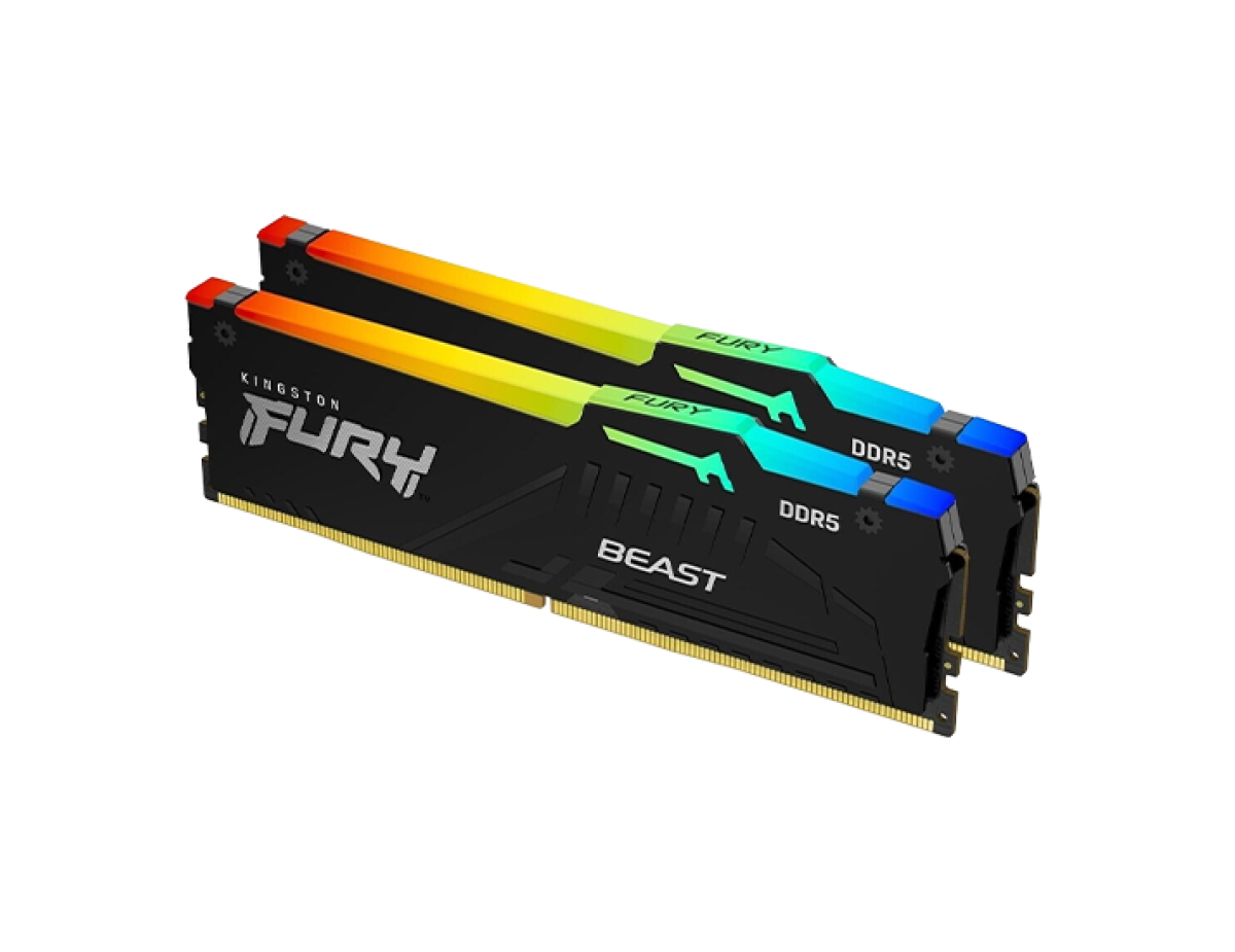 RAM Kingston Fury Beast DIMM 32GB Dual-Kit DDR5-5600 CL36 - RGB Black RAM Kingston Fury Beast DIMM 32GB Dual-Kit DDR5-5600 CL36 - RGB Black