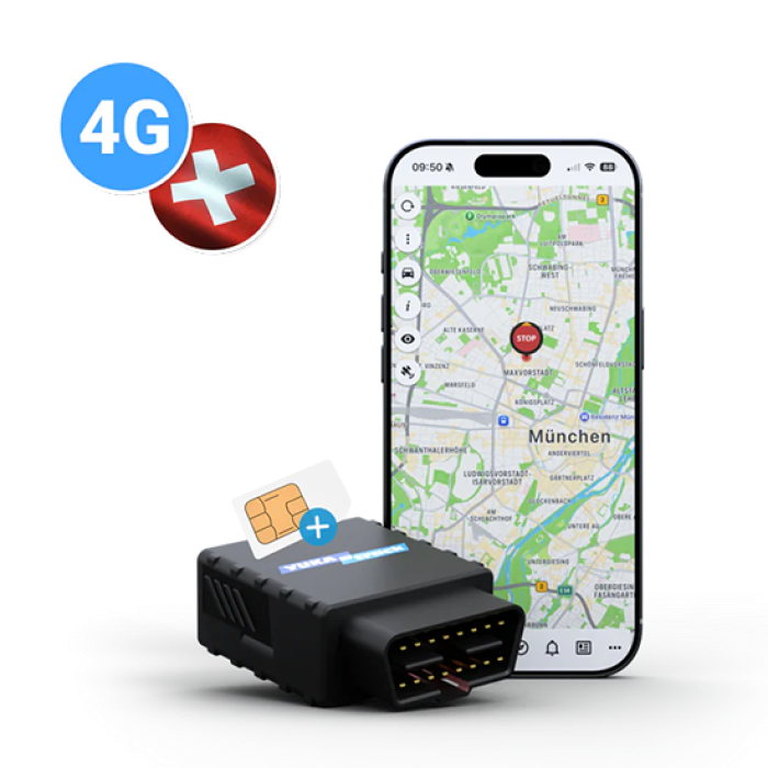IoT YUKAtrack AIO GPS OBD2 4G Car Tracker with SIM + Data Flat