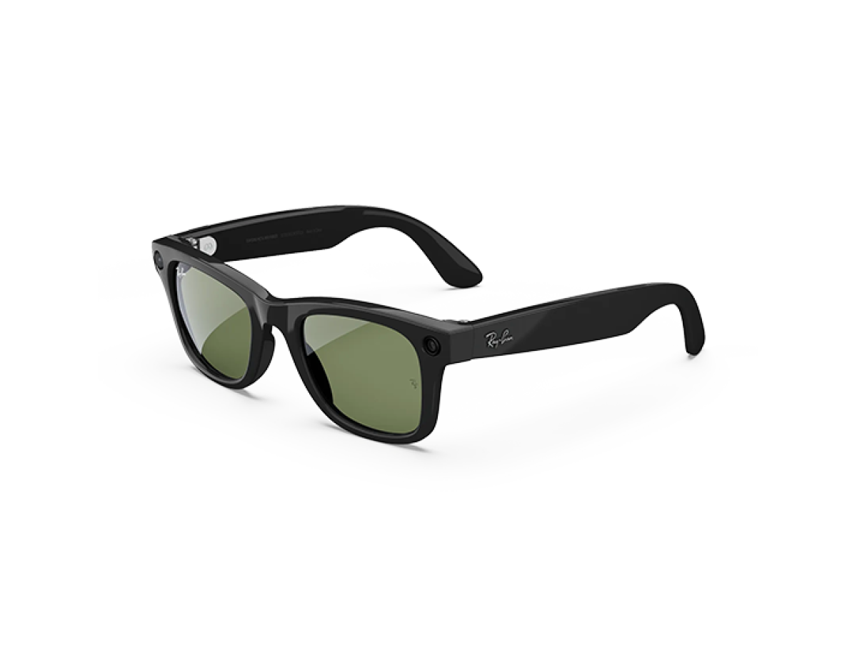 Ray-Ban Meta Wayfarer Gen1 AI Glasses - Matte Black/Clear to Graphite Green Transitions