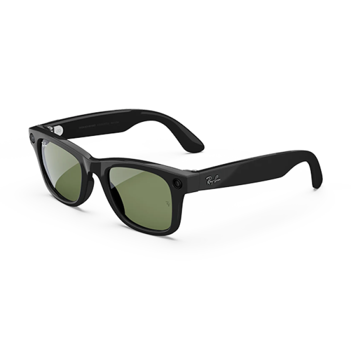 Ray-Ban Meta Wayfarer Gen1 AI Glasses - Matte Black/Clear to Graphite Green Transitions