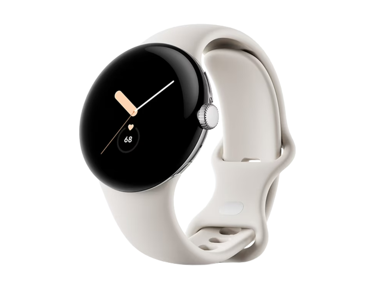 Watch Google Pixel Watch LTE 41mm Polished Silver Case with Sport Band - Chalk