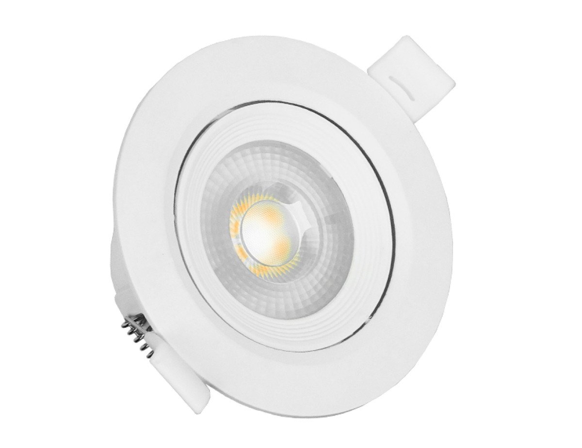 Φωτιστικό LED Spot Οροφής Mini Downlight 5W 230v 450lm 50° με Κινούμενη Βάση Φ9 Θερμό Λευκό 3000k GloboStar 01880