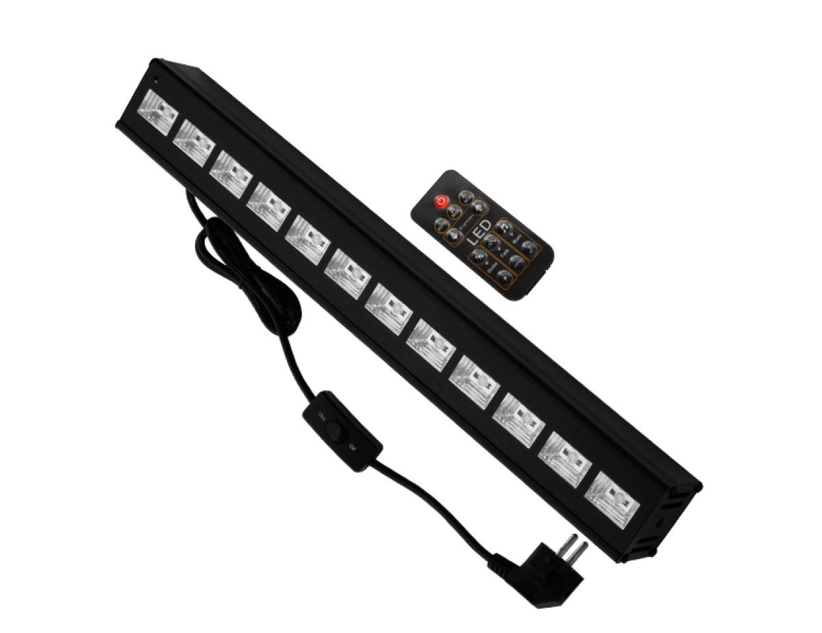 LED Μπάρα Φωτισμού UV 50cm 36W 230V 120° DMX512 με Ασύρματο Χειριστήριο Black Light GloboStar 05036