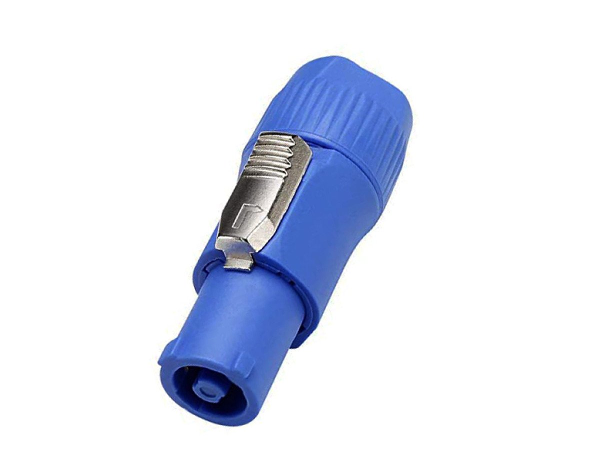 Αρσενικό Βύσμα POWERCON IN Male 2 Pin High Quality Μπλε GloboStar 51190