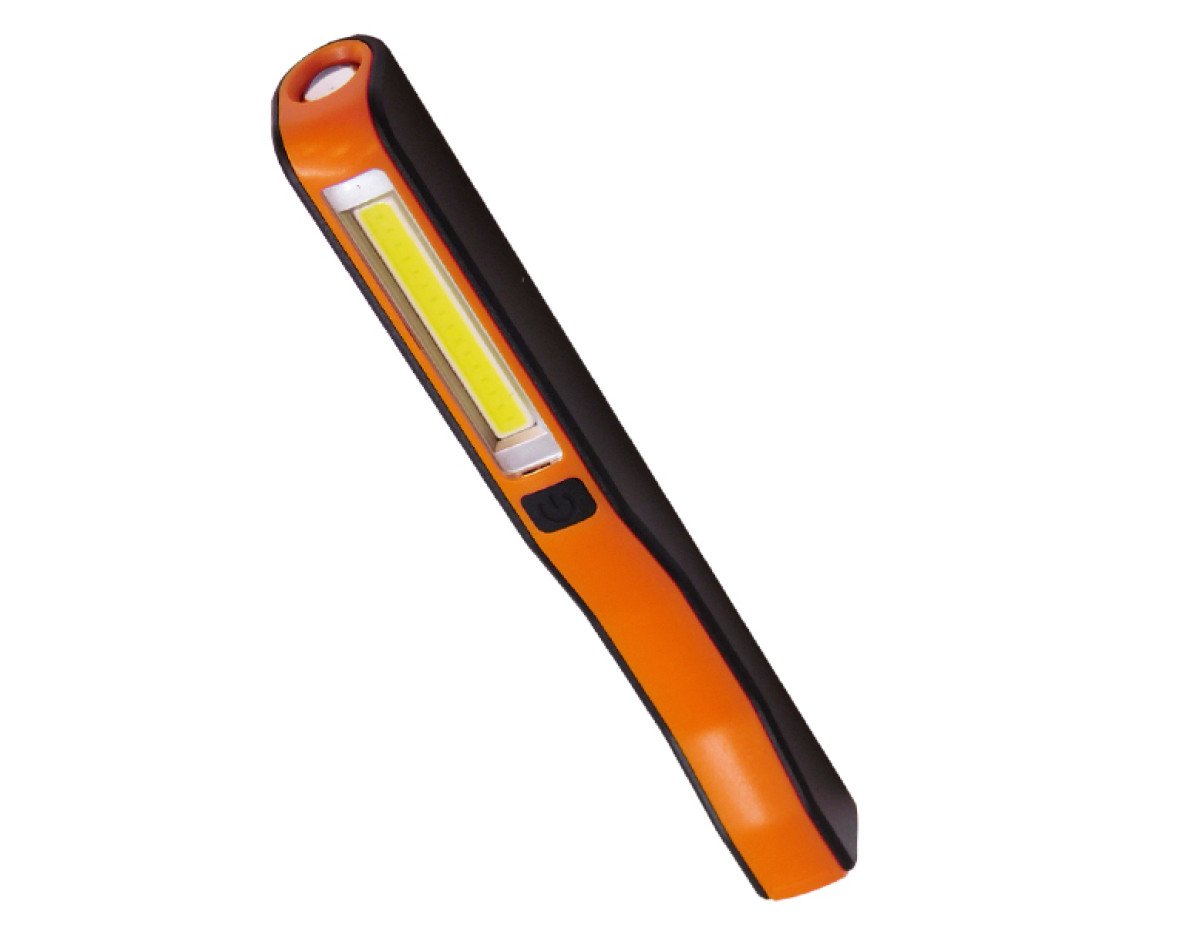 Mini Φορητός Φακός PEN COB LED Πορτοκαλί Χρώμα GloboStar 07011