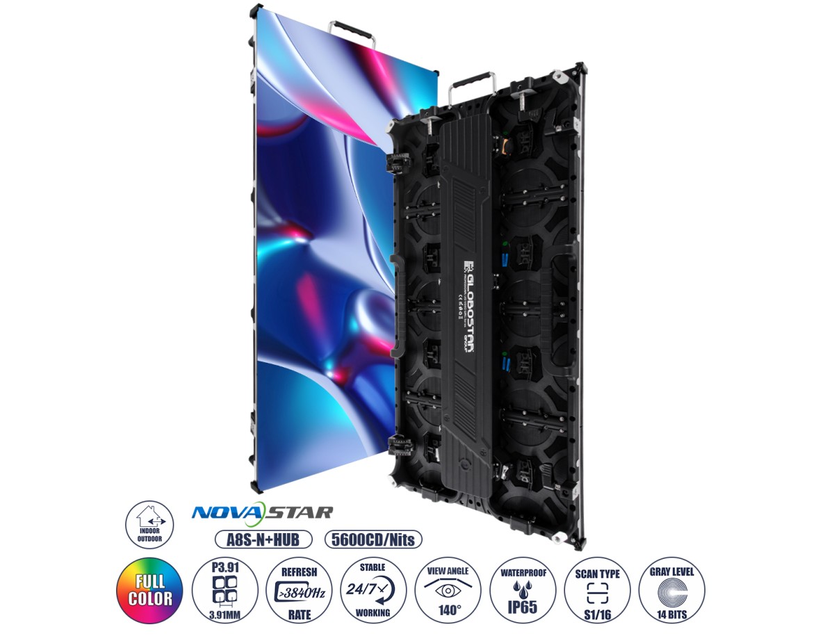 GLOBOSTAR® LUMOWALL 41003 Κυρτή Οθόνη Video Wall P3.91 Καμπίνα 50x100cm LED 360W 3840Hz 32768 Dots ≥5600cd/㎡ Nits AC 220-240V Εξωτερικού Χώρου IP65 Full Color S1/16 14Bits - Κάρτα NovaStar A8S-N+HUB - Curved -10/+15 Angle - Προστατευτικά Γωνιών - Nationst GLOBOSTAR® LUMOWALL 41003 Κυρτή Οθόνη Video Wall P3.91 Καμπίνα 50x100cm LED 360W 3840Hz 32768 Dots ≥5600cd/㎡ Nits AC 220-240V Εξωτερικού Χώρου IP65 Full Color S1/16 14Bits - Κάρτα NovaStar A8S-N+HUB - Curved -10/+15 Angle - Προστατευτικά Γωνιών - Nationst
