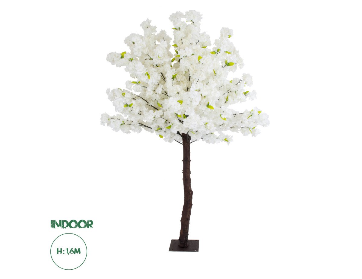 GloboStar® Artificial Garden BIANCA CHERRY BLOSSOM TREE 20141 Τεχνητό Διακοσμητικό Δέντρο Λευκή Κερασιά Υ160cm