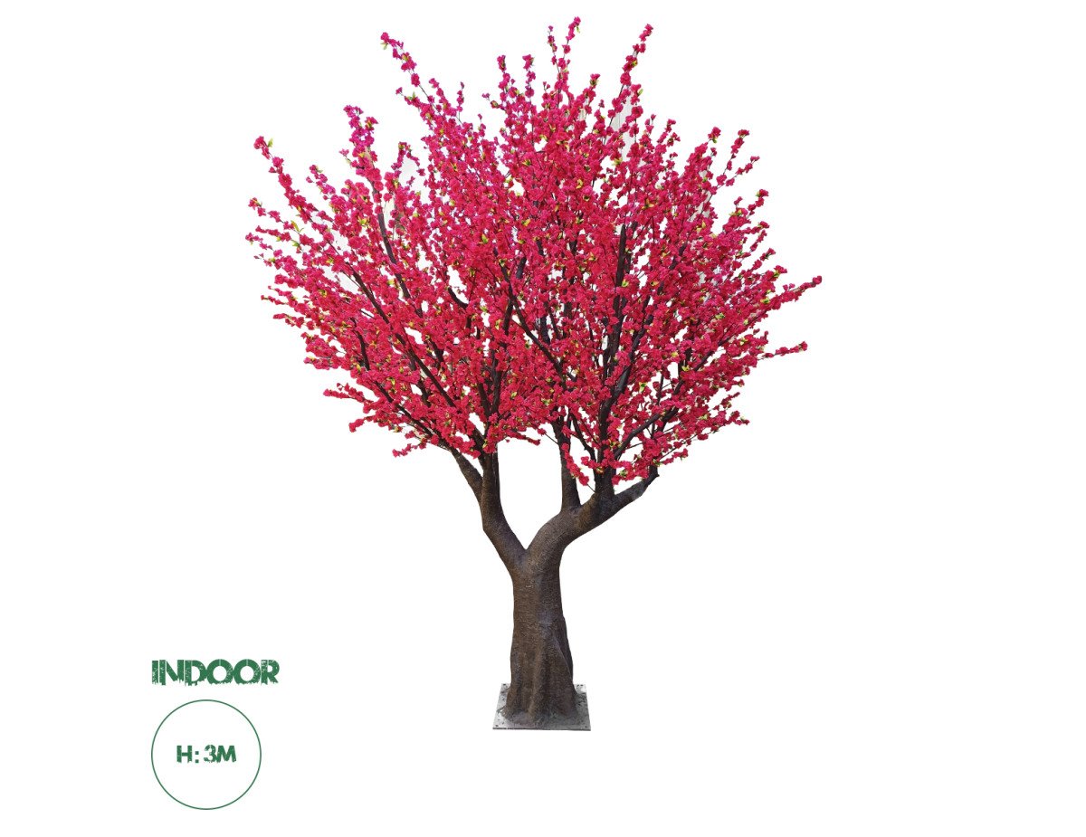 GloboStar® Artificial Garden PEACH BLOSSOM TREE 20168 Τεχνητό Διακοσμητικό Δέντρο Ανθισμένη Ροδακινιά Υ300cm