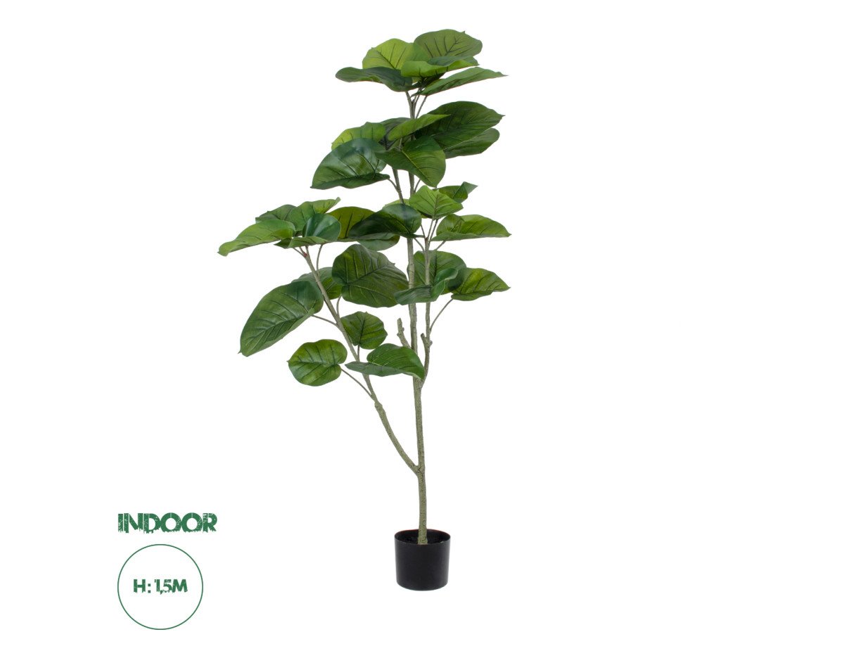 GloboStar® Artificial Garden FICUS RELIGIOSA TREE 20378 Τεχνητό Διακοσμητικό Φυτό Ιερή Συκή Υ150cm