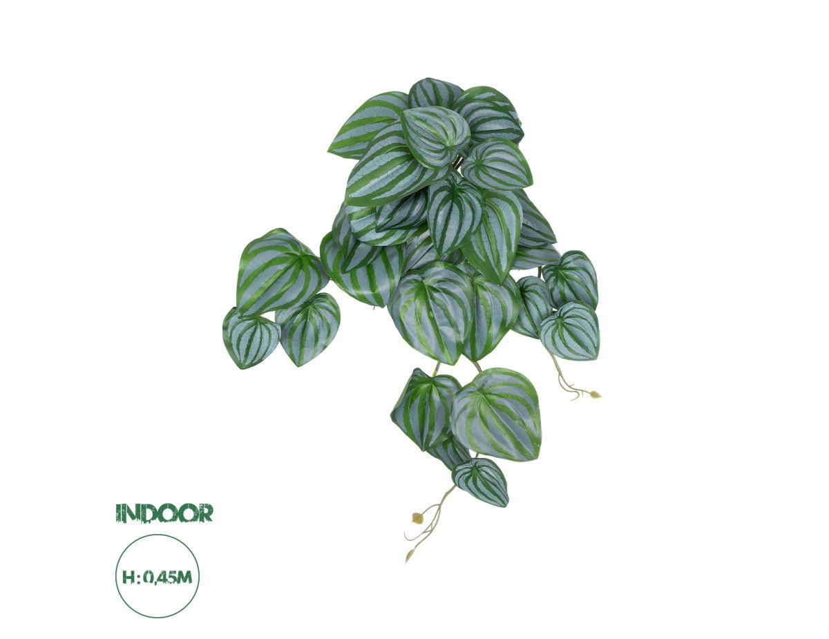 GloboStar® Artificial Garden PEPEROMIA HANGING PLANT 20603 Τεχνητό Διακοσμητικό Κρεμαστό Φυτό Πεπερόμια Υ45cm