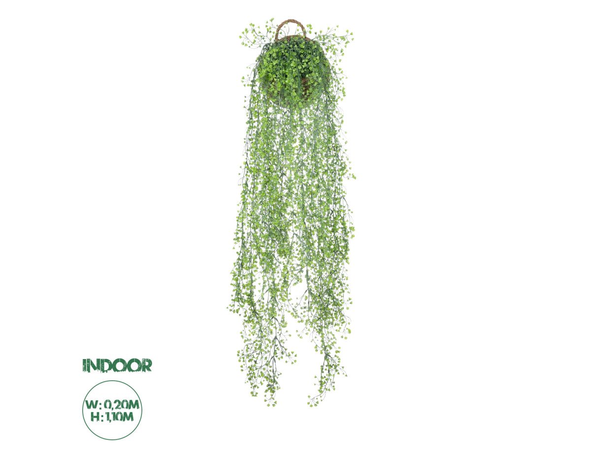 GloboStar® Artificial Garden GOLDEN BELL WILLOW 1 HANGING PLANT 20630 Κρεμαστό Τεχνητό Διακοσμητικό Φυτό Ιτίας  Y110cm