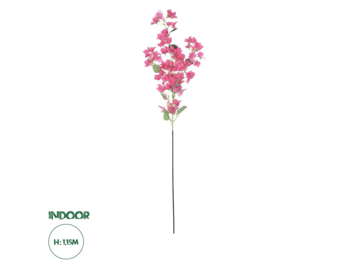 GloboStar® Artificial Garden BOUGAUVILLEA BRANCH 20649 Τεχνητό Διακοσμητικό Κλαδί Μπουκανβίλιας Φουξ Y115cm