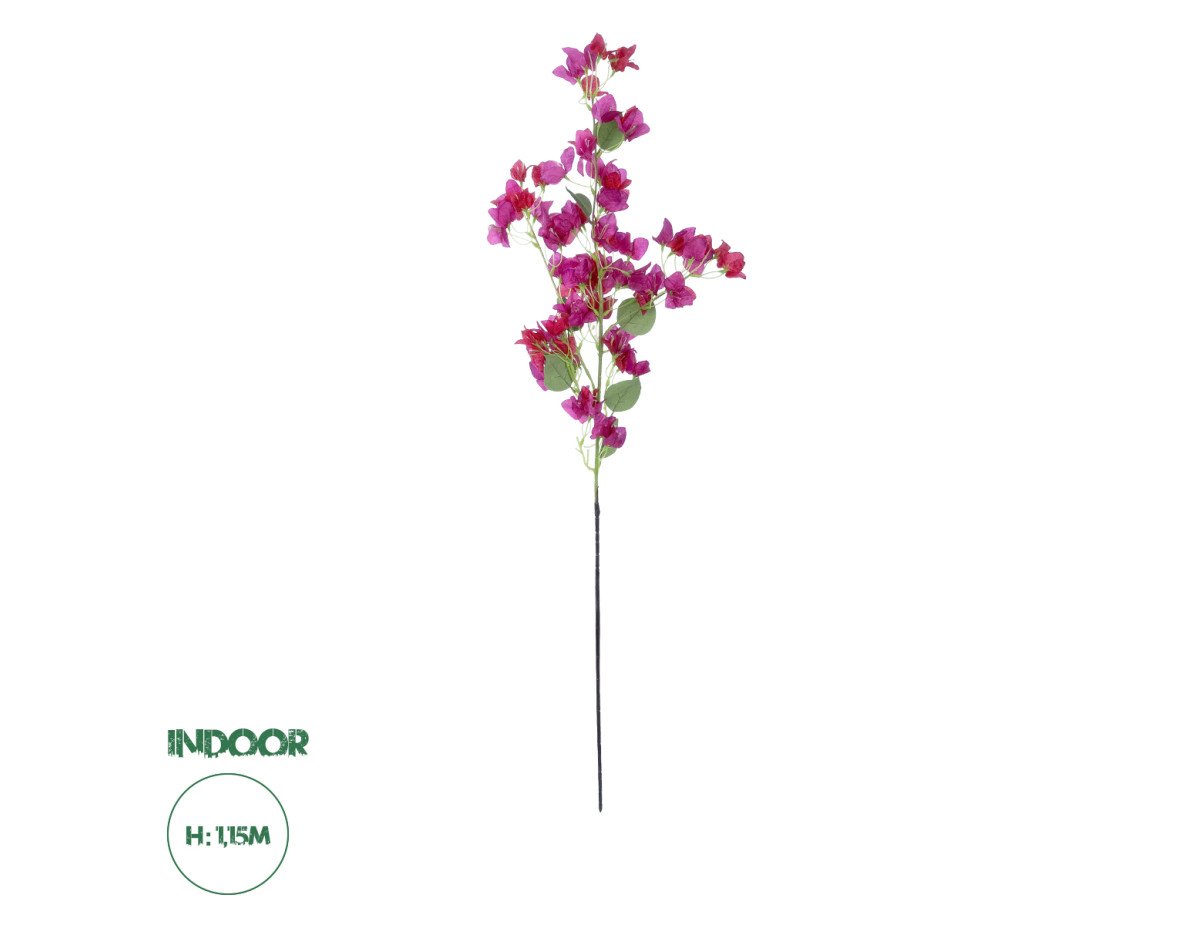 GloboStar® Artificial Garden BOUGAUVILLEA BRANCH 20652 Τεχνητό Διακοσμητικό Κλαδί Μπουκανβίλιας Φουξ Y115cm