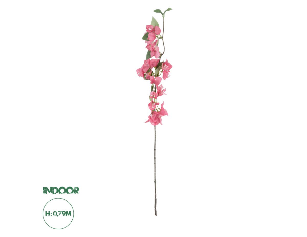 GloboStar® Artificial Garden BOUGANVILLEA BRANCH  20653 Τεχνητό Διακοσμητικό Κλαδί Βουκαμβίλιας Y79cm