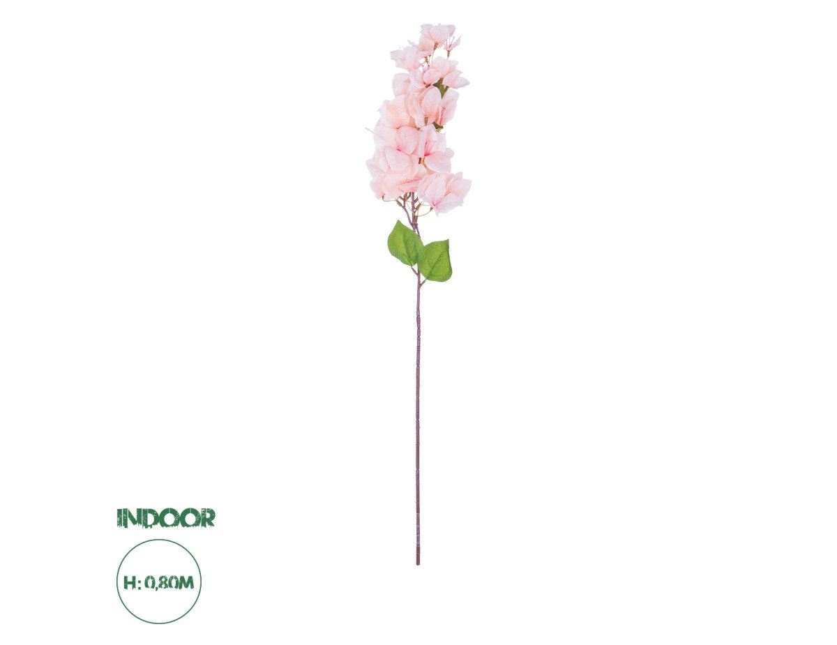 GloboStar® Artificial Garden BOUGAUVILLEA BRANCH 20660 Τεχνητό Διακοσμητικό Κλαδί Μπουκανβίλιας Ροζ - Πορτοκαλί Y80cm