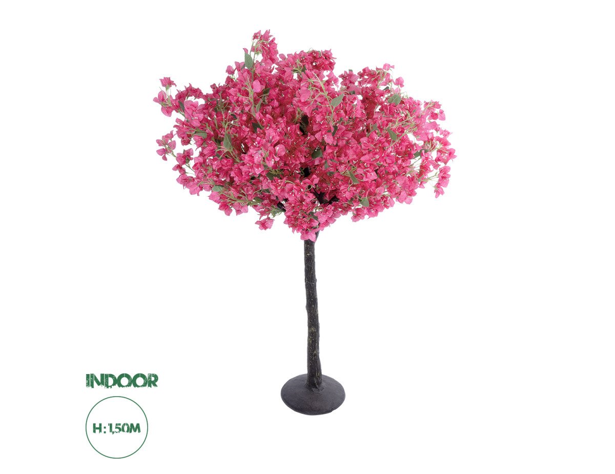 GloboStar® Artificial Garden BOUGAUVILLEA 20669 Τεχνητό Διακοσμητικό Δέντρο με Ανθη Μπουκανβίλιας Φουξ Υ150cm