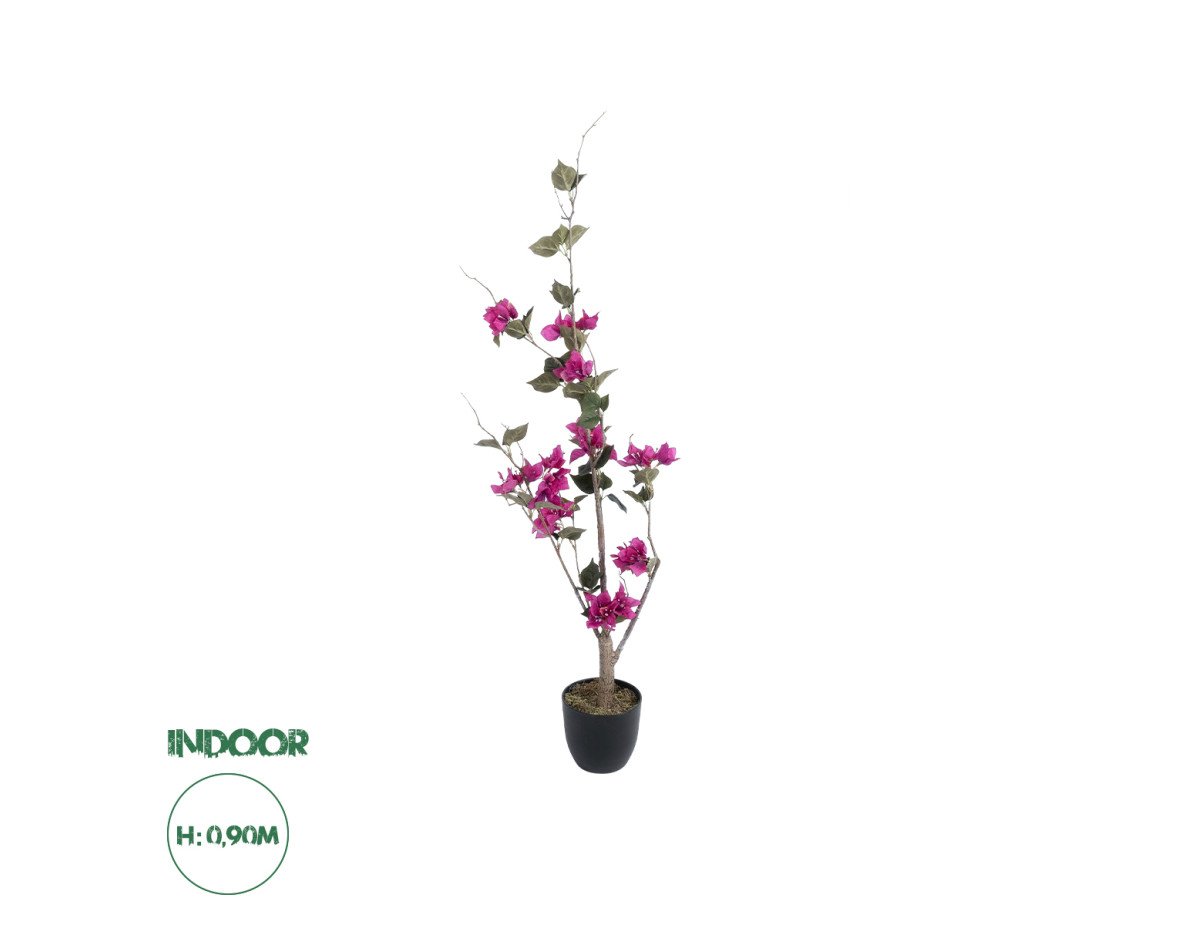 GloboStar® Artificial Garden BOUGAUVILLEA 20673 Τεχνητό Διακοσμητικό Φυτό με Ανθη Μπουκανβίλιας Φουξ Υ90cm