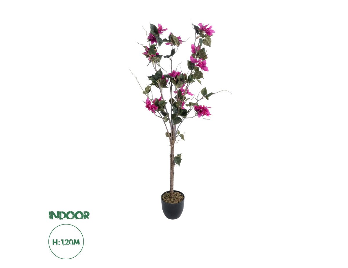 GloboStar® Artificial Garden BOUGAUVILLEA 20674 Τεχνητό Διακοσμητικό Φυτό με Ανθη Μπουκανβίλιας Φουξ Υ120cm