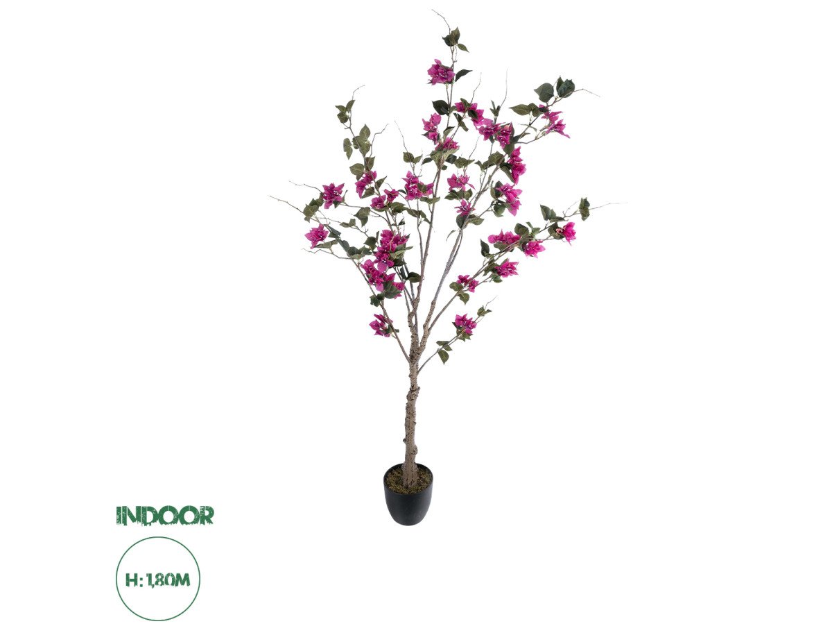 GloboStar® Artificial Garden BOUGAUVILLEA 20676 Τεχνητό Διακοσμητικό Φυτό με Ανθη Μπουκανβίλιας Φουξ Υ180cm