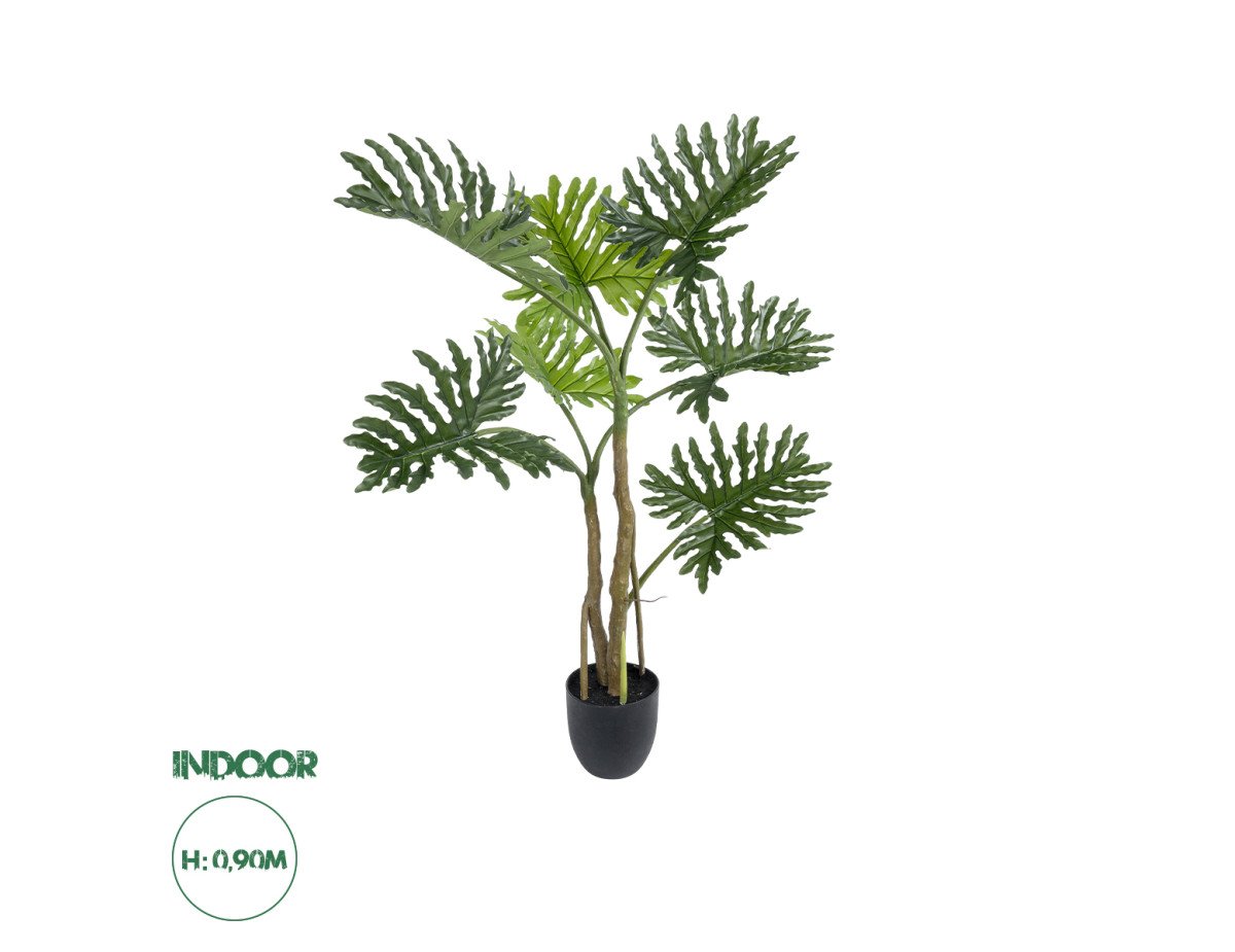 GloboStar® Artificial Garden PHILODENDRON 20683 Τεχνητό Διακοσμητικό Φυτό Φυλλόδενδρο Υ90cm