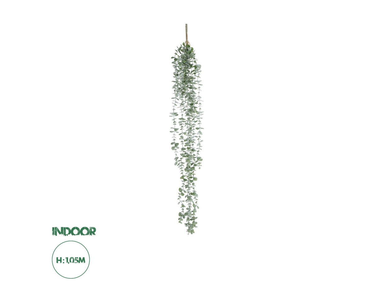 GloboStar® Artificial Garden HANGING EUCALYPTUS 20807 Τεχνητό Διακοσμητικό Κρεμαστό Φυτό Ευκάλυπτος Μ16 x Π9 x Υ105cm