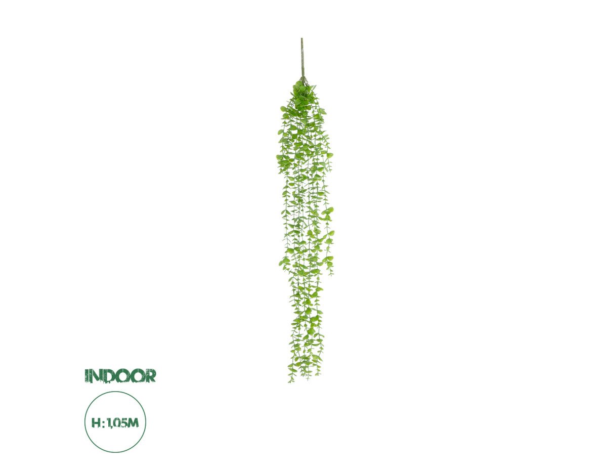 GloboStar® Artificial Garden HANGING EUCALYPTUS 20812 Τεχνητό Διακοσμητικό Κρεμαστό Φυτό Ευκάλυπτος Μ16 x Π9 x Υ105cm