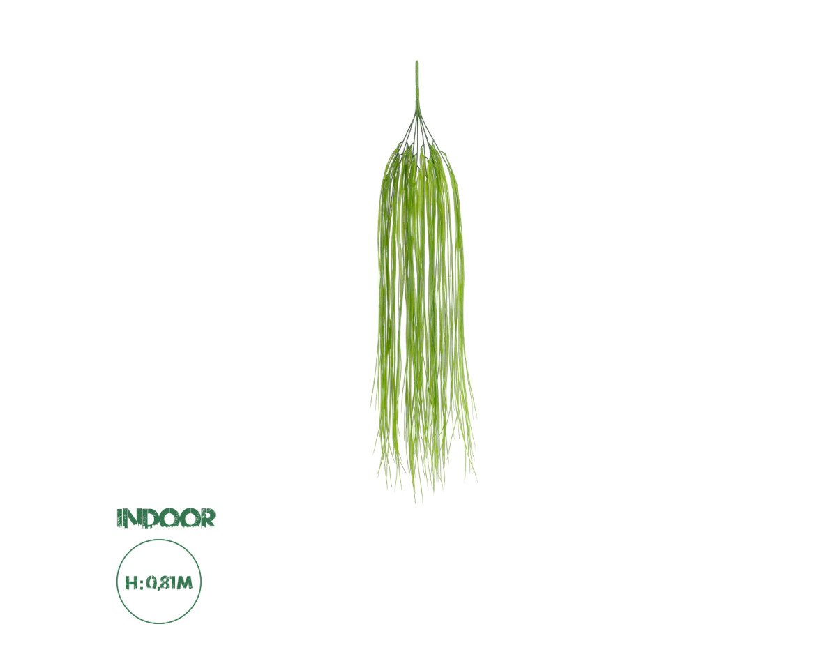 GloboStar® Artificial Garden HANGING GRASS 20814 Τεχνητό Διακοσμητικό Κρεμαστό Φυτό Grass Μ18 x Π4 x Υ81cm