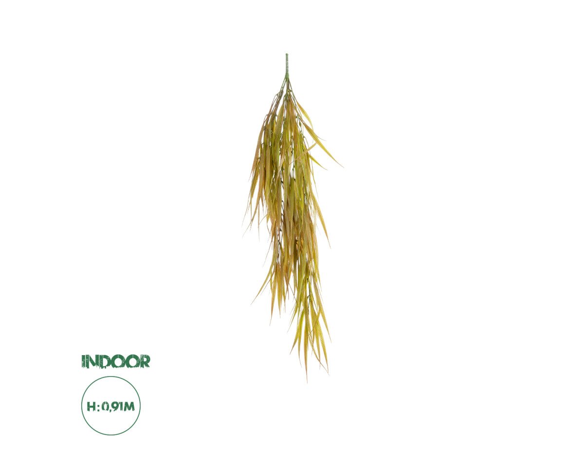 GloboStar® Artificial Garden HANGING CORN GRASS 20824 Τεχνητό Διακοσμητικό Κρεμαστό κλαδί Καλαμπόκι Μ23 x Π10 x Υ91cm