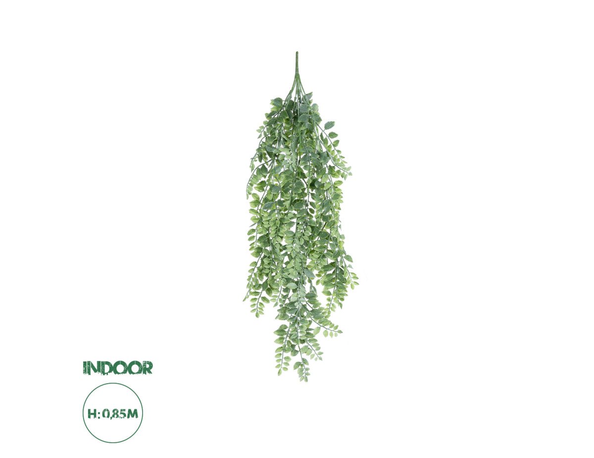 GloboStar® Artificial Garden HANGING FERN BRANCH  20831 Τεχνητό Διακοσμητικό Κρεμαστό κλαδί Φτέρης Μ30 x Π10 x Υ85cm