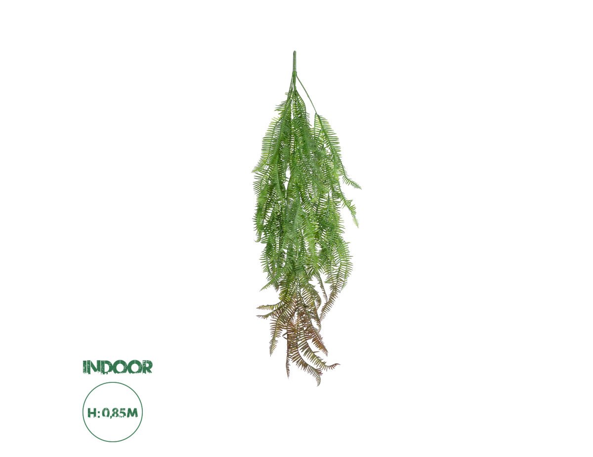 GloboStar® Artificial Garden HANGING FERN BRANCH 20834 Τεχνητό Διακοσμητικό Κρεμαστό κλαδί Φτέρης Μ30 x Π8 x Υ87cm