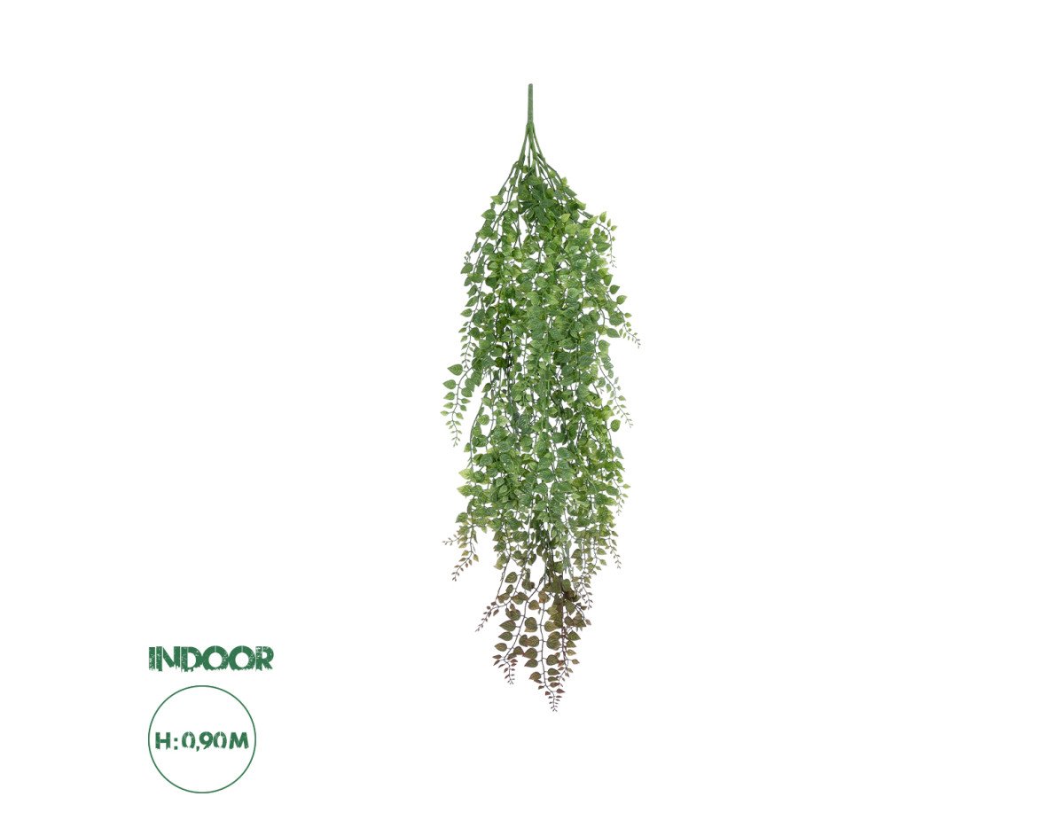 GloboStar® Artificial Garden HANGING ADIANTUM 20838 Τεχνητό Διακοσμητικό Κρεμαστό Κλαδί Αδίαντο Μ20 x Π6 x Υ90cm