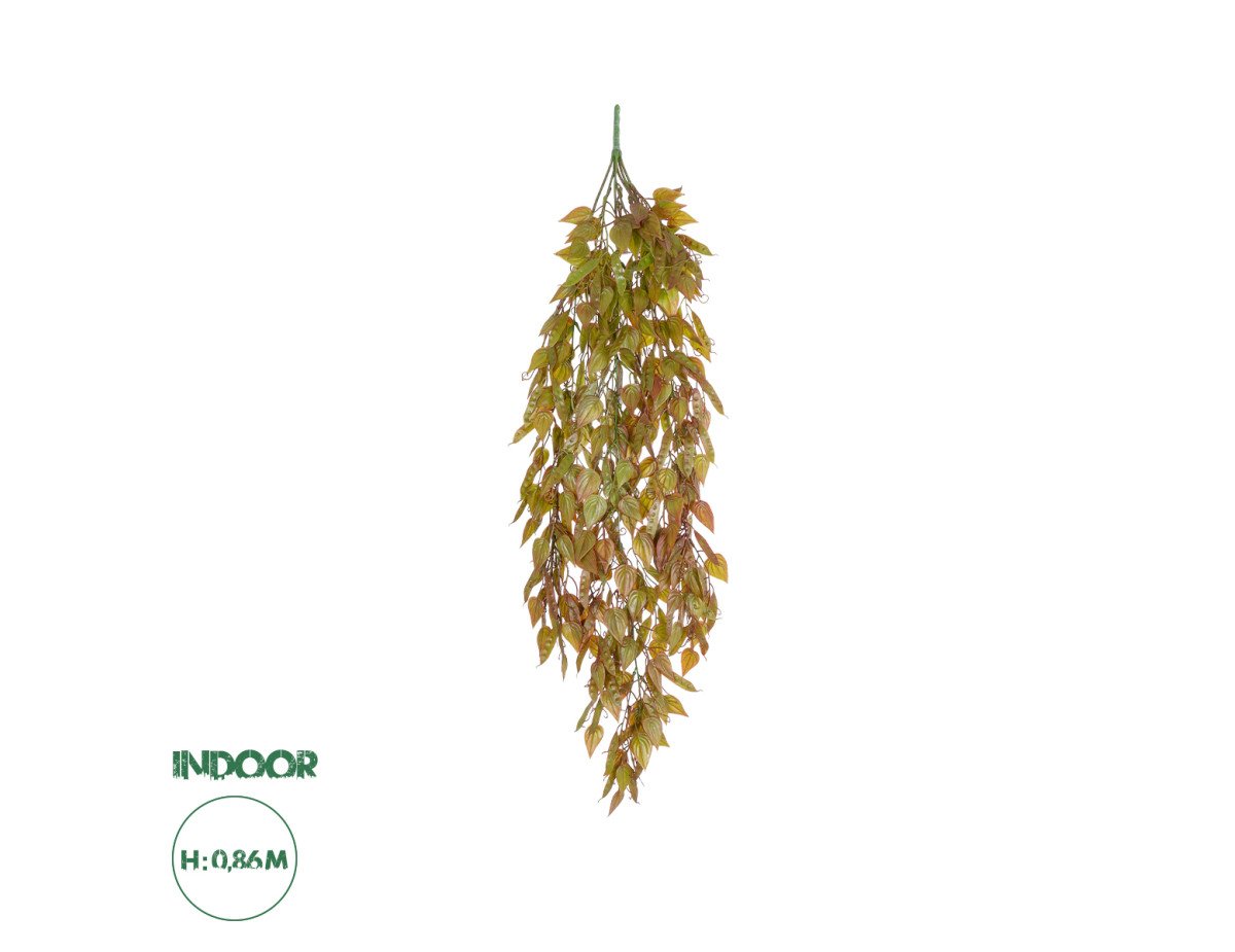 GloboStar® Artificial Garden HANGING LIMA BEAN 20844 Τεχνητό Διακοσμητικό Κρεμαστό Φυτό Φασόλι Λίμα Μ29 x Π10 x Υ86cm