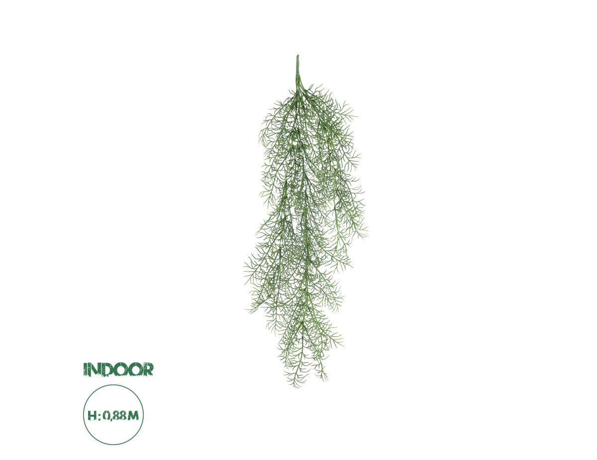 GloboStar® Artificial Garden HANGING FOENICULUM 20849 Τεχνητό Διακοσμητικό Κρεμαστό Φυτό Φοινίκουλο Μ30 x Π12 x Υ88cm