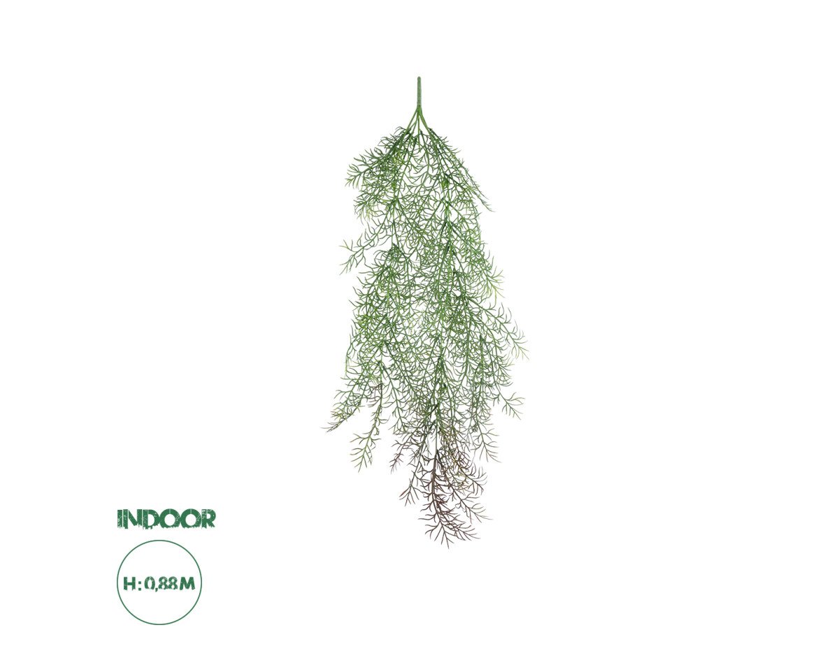 GloboStar® Artificial Garden HANGING FOENICULUM 20850 Τεχνητό Διακοσμητικό Κρεμαστό Φυτό Φοινίκουλο Μ30 x Π12 x Υ88cm