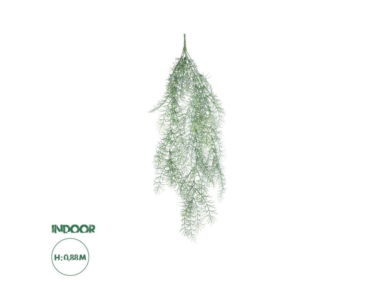 GloboStar® Artificial Garden HANGING FOENICULUM 20851 Τεχνητό Διακοσμητικό Κρεμαστό Φυτό Φοινίκουλο Μ30 x Π12 x Υ88cm