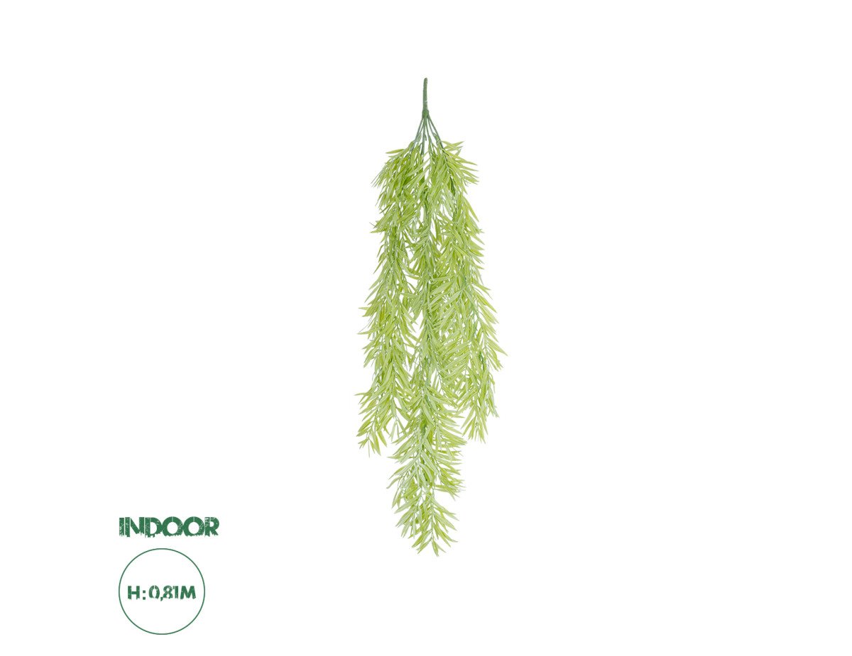 GloboStar® Artificial Garden HANGING BARLEY 20859 Τεχνητό Διακοσμητικό Κρεμαστό Φυτό Κριθάρι Μ26 x Π15 x Υ81cm