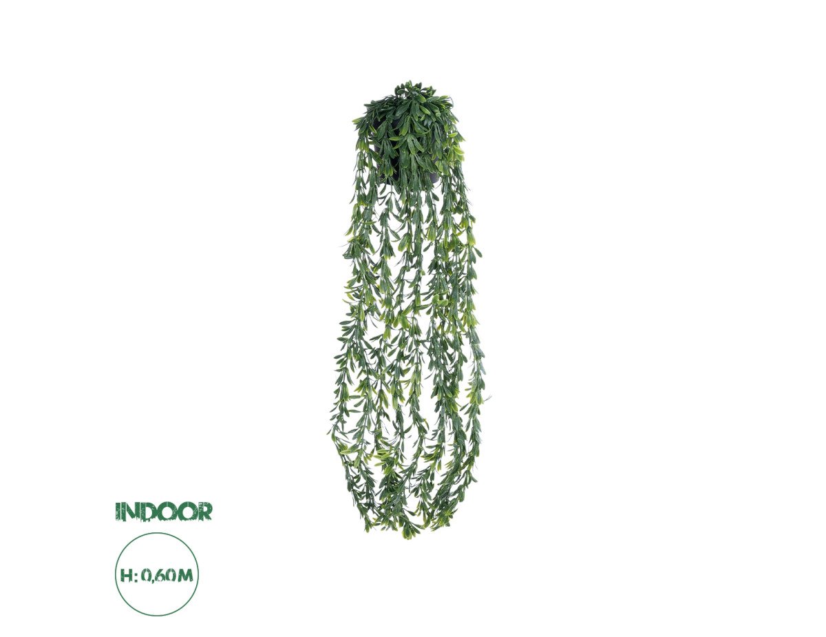 GloboStar® Artificial Garden HANGING MILAN GRASS 20866 Τεχνητό Κρεμαστό Διακοσμητικό Φυτό Milan Grass  Φ18 x Y60cm