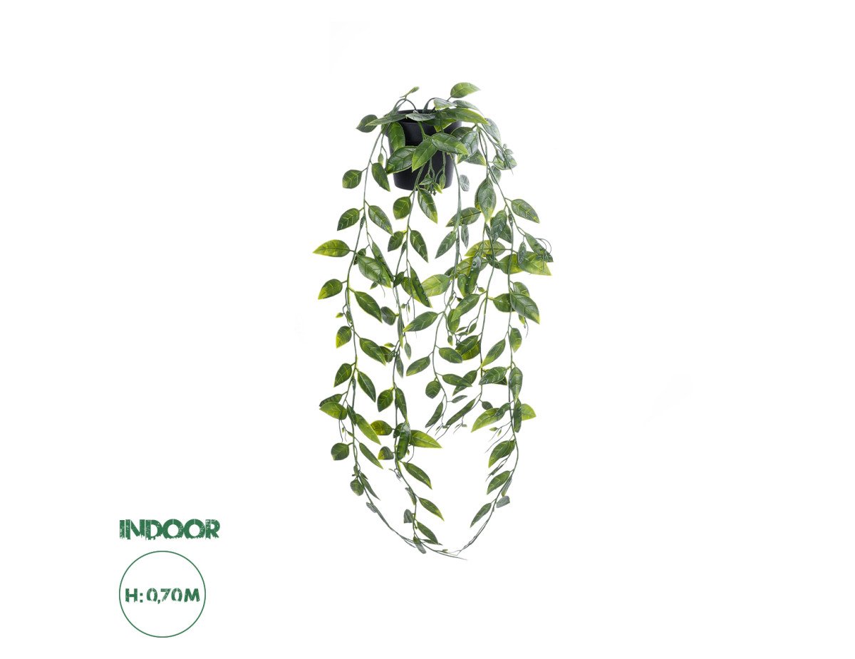 GloboStar® Artificial Garden HANGING DUTCH BEAN 20883 - Τεχνητό Κρεμαστό Διακοσμητικό Φυτό Ολλανδικό Φασόλι Φ28 x Y70cm