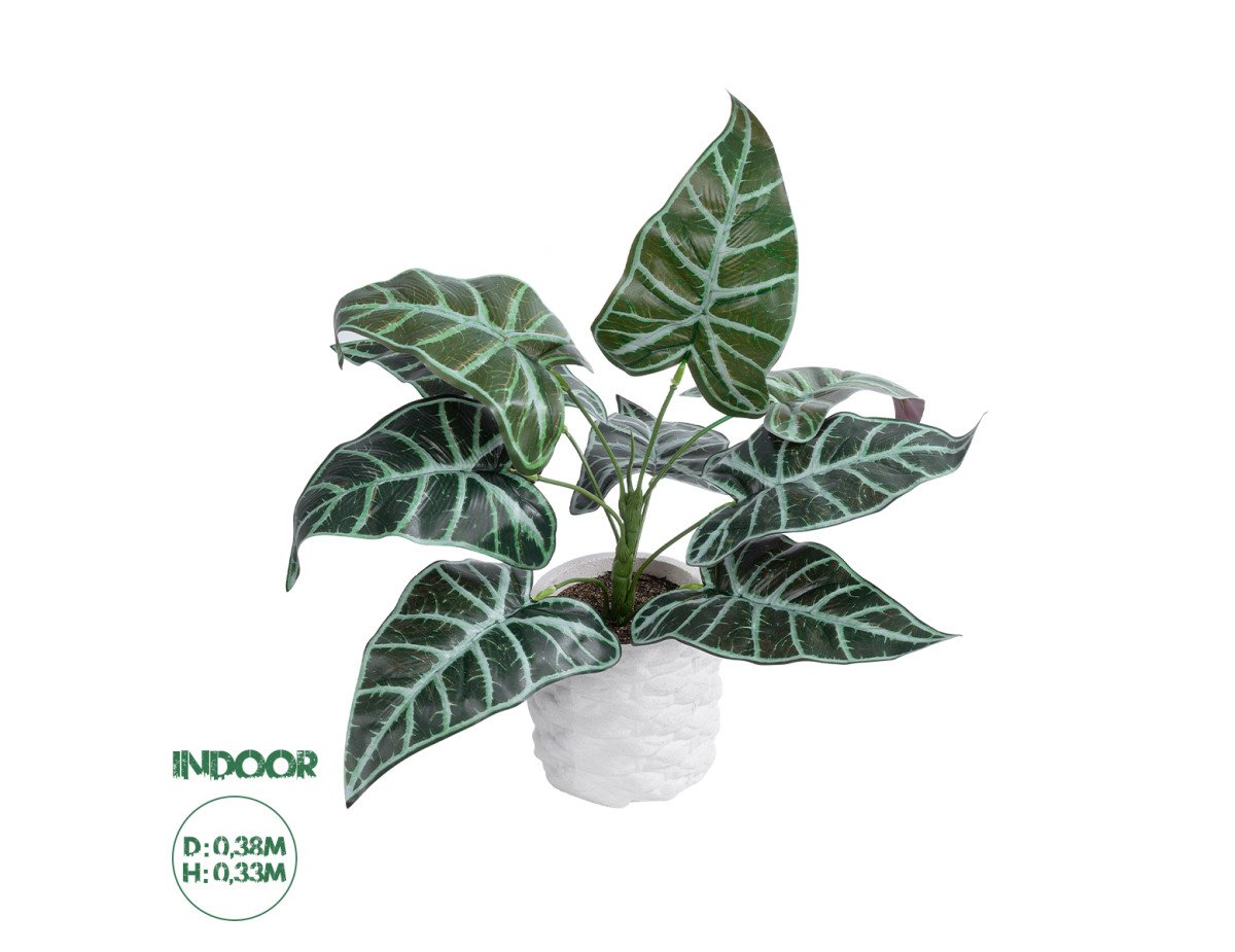 GloboStar® Artificial Garden ALOCASIA 20886 Τεχνητό Διακοσμητικό Φυτό Αλοκασία Φ38 x Υ33cm