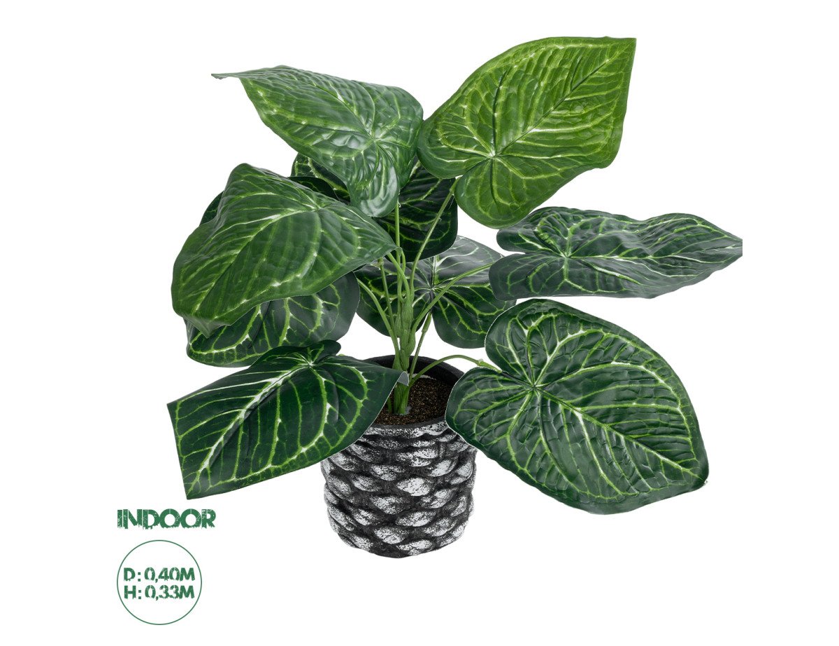 GloboStar® Artificial Garden ANTHURIUM 20892 Τεχνητό Διακοσμητικό Φυτό Ανθούριο Φ40 x Υ33cm