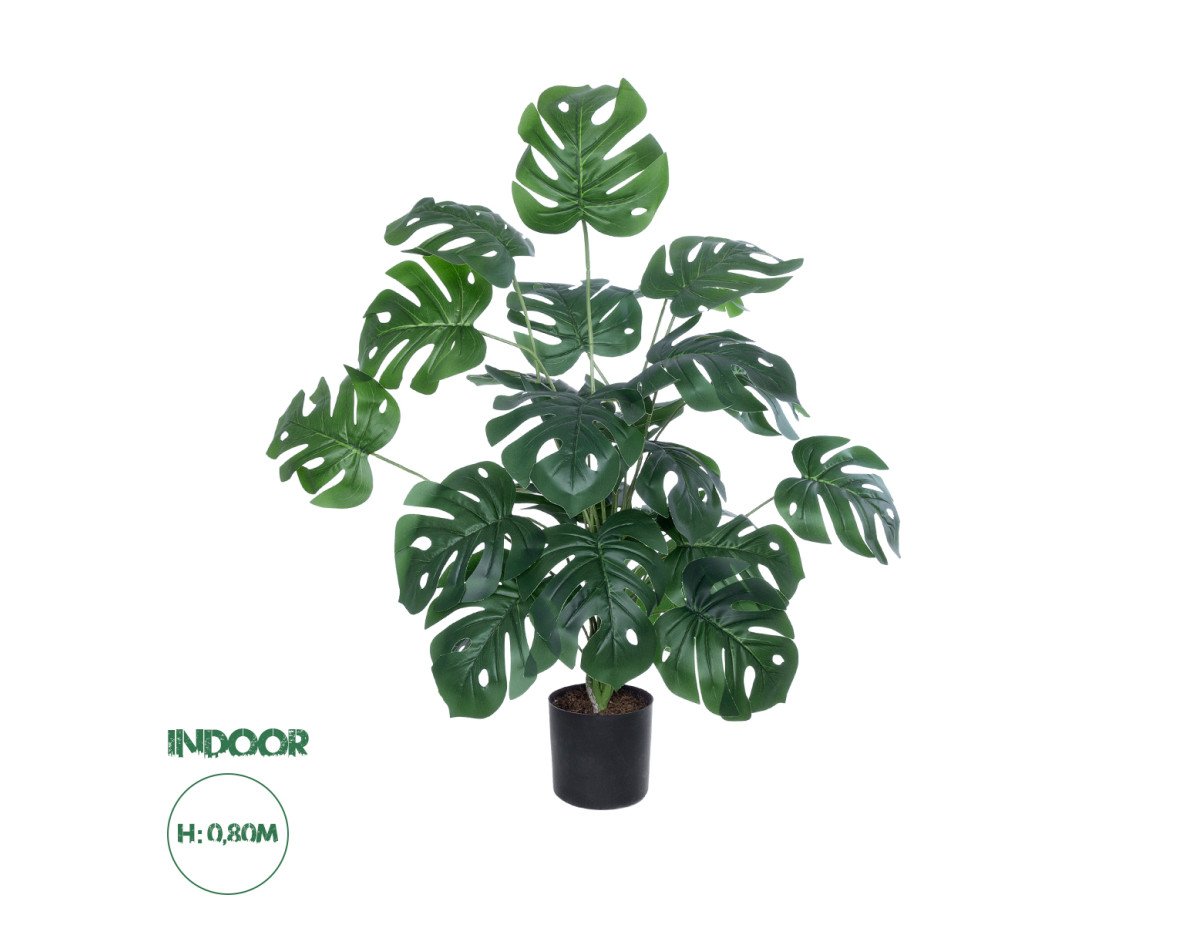 GloboStar® Artificial Garden MONSTERA PLANT 20923 - Διακοσμητικό Φυτό Μονστέρα Φ80 x Υ80cm